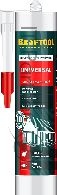 Герметик силиконовый KRAFTOOL белый, универсальный, 300мл