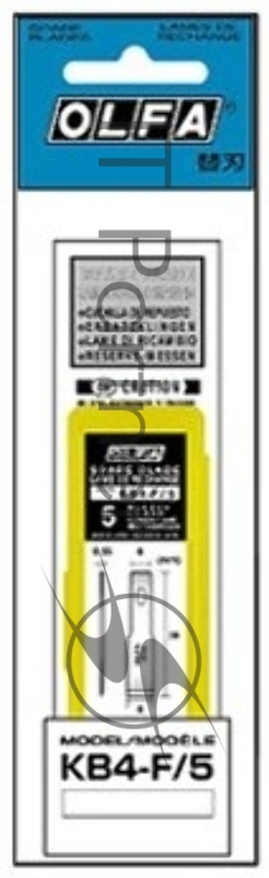 Лезвия OLFA лопаточные для ножа AK-4, 6(8)х35,5х0,55мм, 5шт