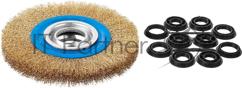 Щетка дисковая ЗУБР Профессионал. для точильно-шлифовального станка, витая стальная латунирован проволока 0,3мм, 150х32мм