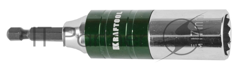 Бита KRAFTOOL EXPERT с торцовой головкой, CrV, хвостовик E 1/4, 17мм