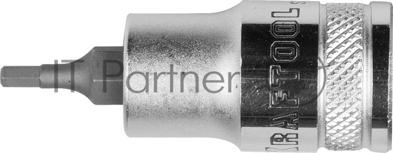 Торцовая бита-головка KRAFTOOL INDUSTRIE QUALITAT, материал S2, HEX, сатинированная, 1/2, H3