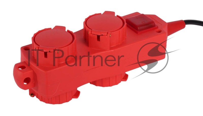 Удлинитель СВЕТОЗАР электрический с заземлением, выключатель, евро, 4 (2х2) гнезда, с крышками, 8м