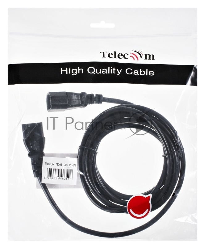 Кабель UPS to устройство 220V (IEC-320-C13/C14) 3м, 3G 0,75mm медь, Telecom