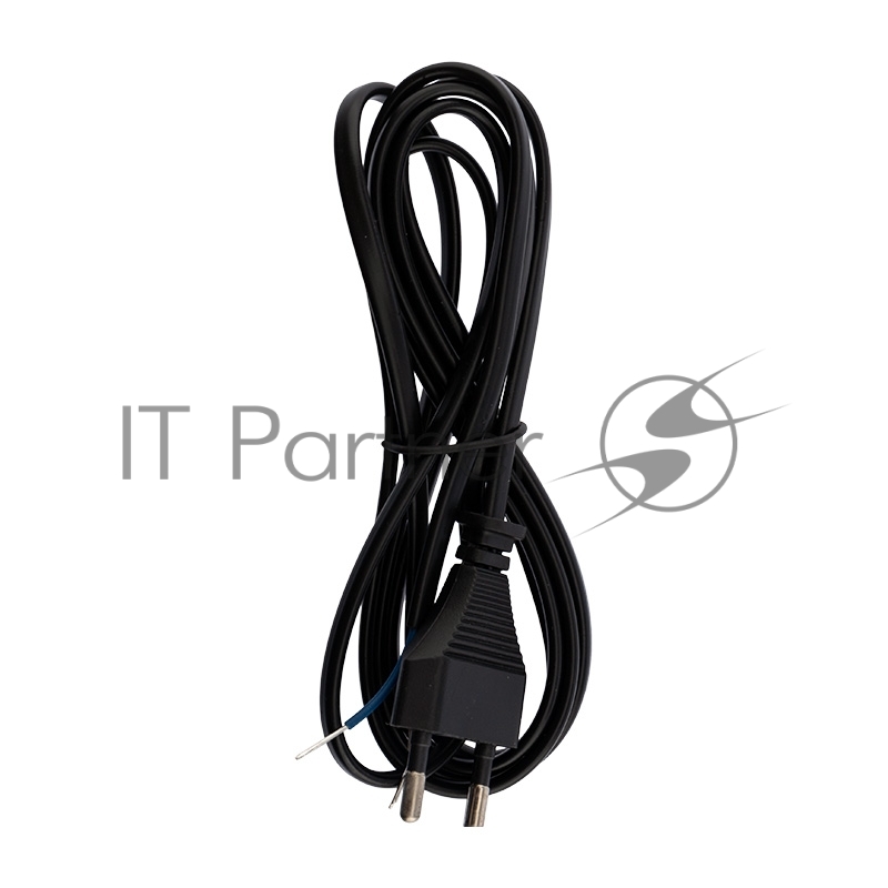 Сетевой шнур 2х0,75 мм², 1,8 м черный REXANT