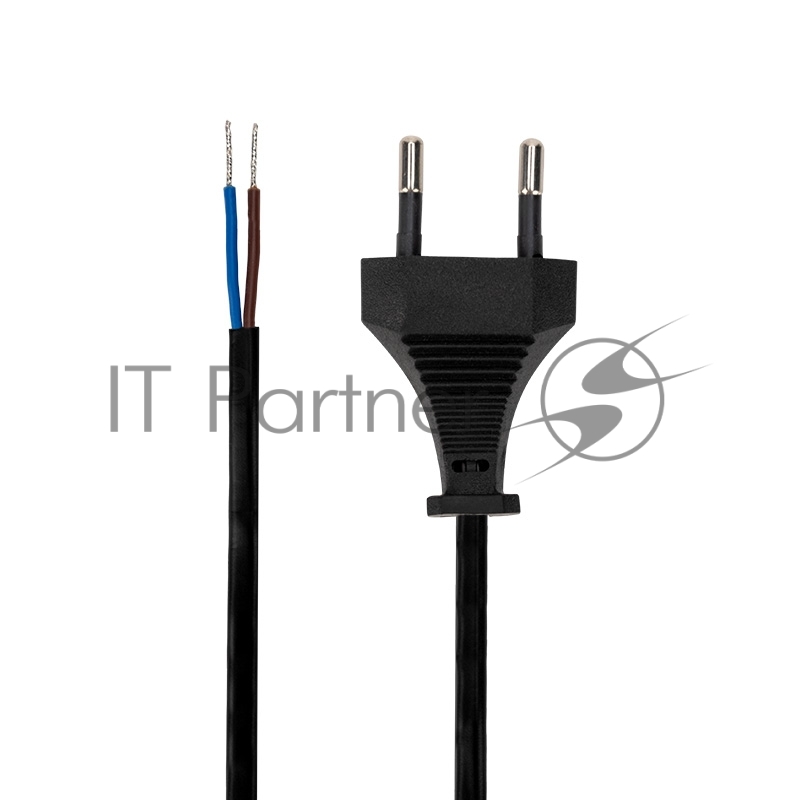 Сетевой шнур 2х0,75 мм², 1,8 м черный REXANT