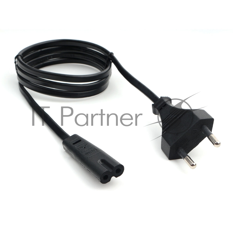 Кабель питания аудио/видео Cablexpert PC-184/2-1М, 1м, CEE 7/16 - C7, 2-pin, 2х0,5, черный, пакет