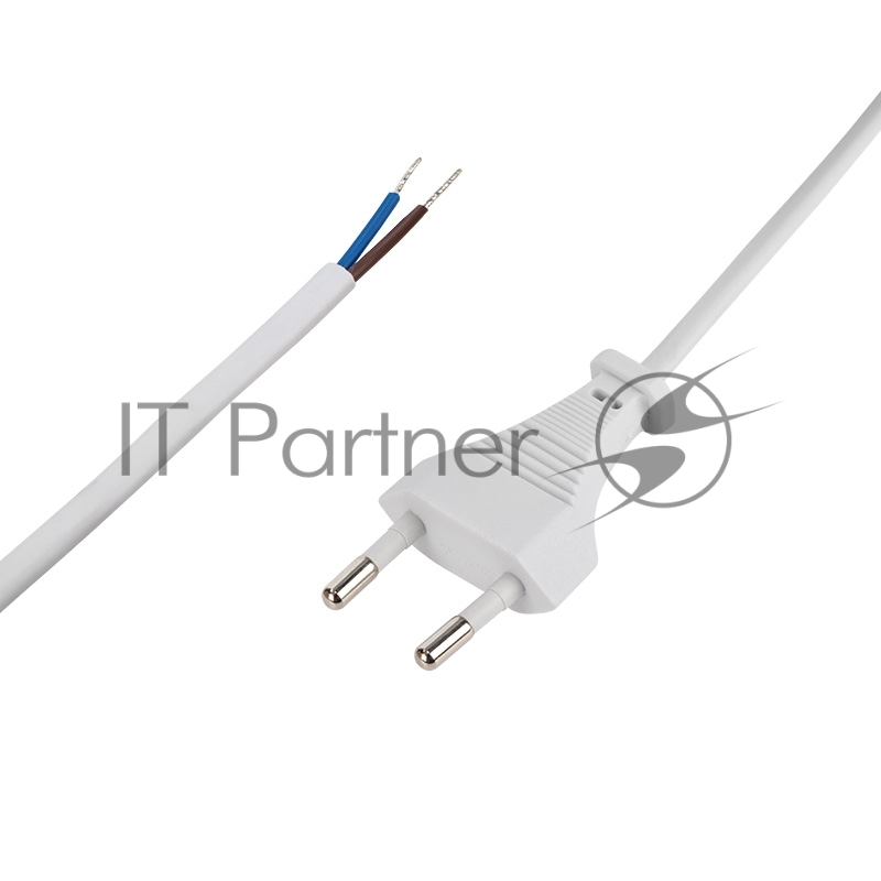 Сетевой шнур 2х0,75 мм², 1,8 м белый REXANT