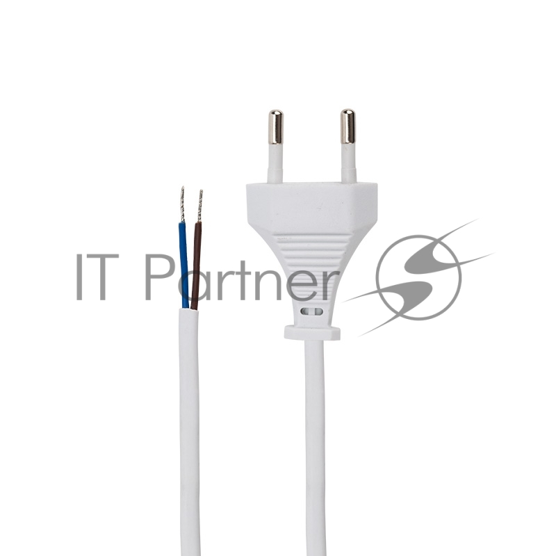 Сетевой шнур 2х0,75 мм², 1,8 м белый REXANT