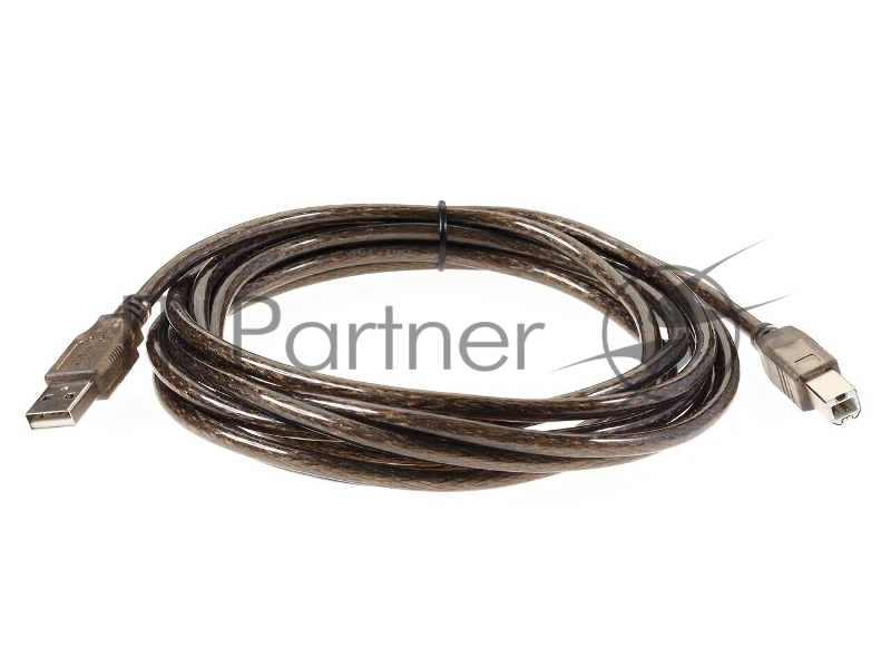 Кабель AM/BM USB2.0 3м Telecom прозрачная изоляция, VUS6900T-3MTP