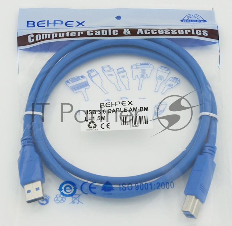 Кабель USB 3.0 Behpex CABLE AM-BM 1.5M