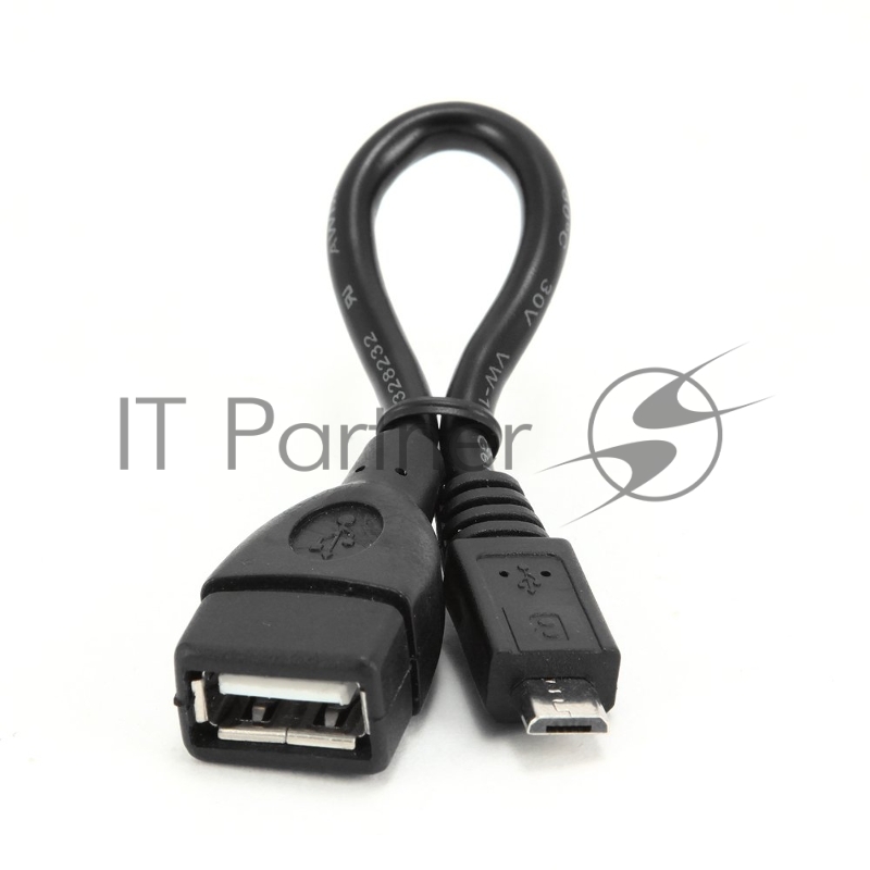 Кабель Gembird/Cablexpert A-OTG-AFBM-001 AF/MicroBM, Кабель USB 2.0 OTG , 0.15м, пакет