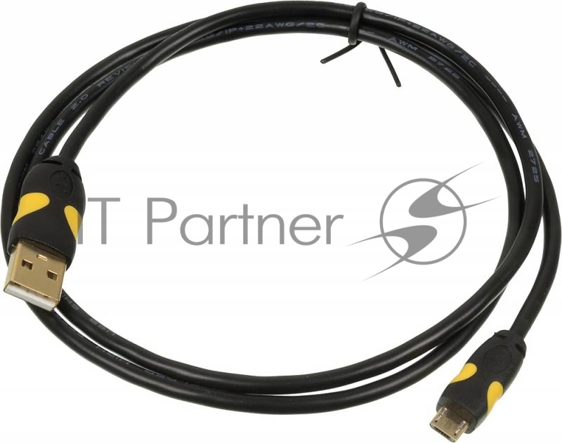 Кабель USB2.0 2A Smooth Connector USB A (m)/micro USB B (m) 1м Позолоченные контакты