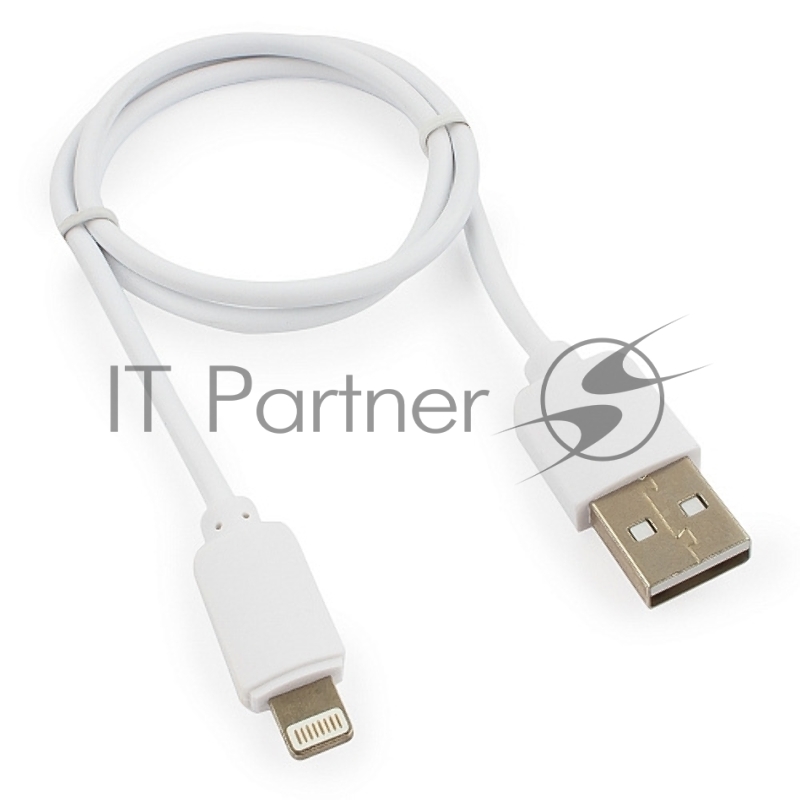 Кабель USB Гарнизон GCC-USB2-AP2-0.5M-W AM/Lightning, для iPhone5/6/7, IPod, IPad, 0.5м, белый, пакет