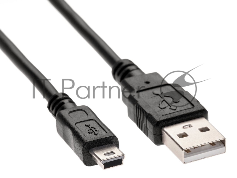 Кабель USB 2.0 A-->mini-B 5P (1м) черный TELECOM/VCOM <TC6911BK-1.0M>