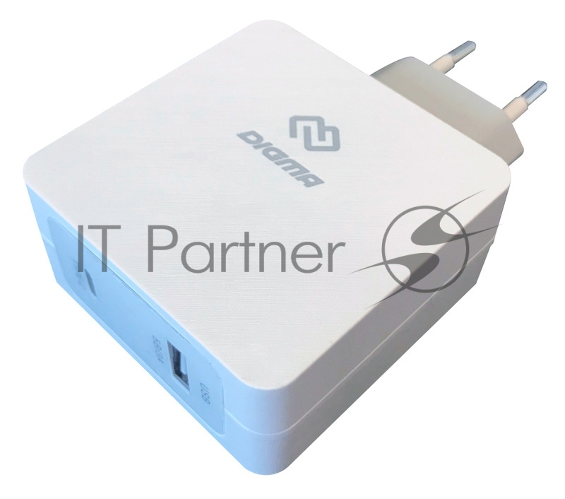 Сетевое зар./устр. Digma DGPD-45W-WG 5.5A универсальное кабель USB Type C белый