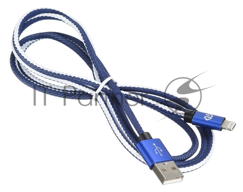 Кабель Digma USB A (m) Lightning (m) 1.2м синий
