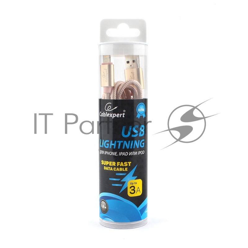 Кабель Cablexpert для Apple CC-U-APUSB02Gd-1.8M, AM/Lightning, серия Ultra, длина 1.8м, золотой, блистер