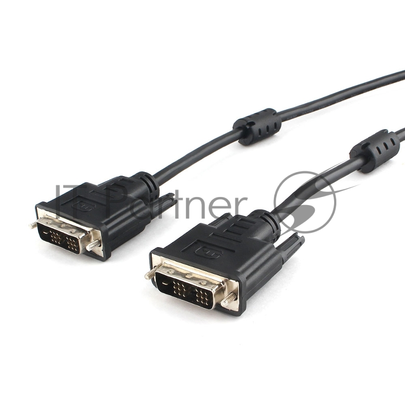 Кабель DVI-D single link Cablexpert CC-DVIL-BK-6, 19M/19M, 1.8м, CCS, черный, экран, феррит.кольца, пакет