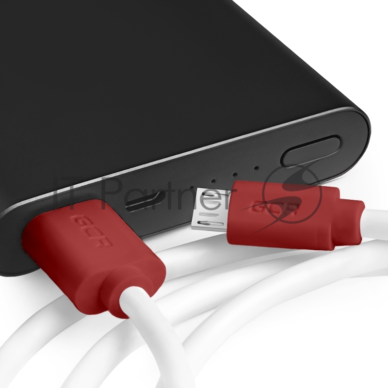 Кабель Greenconnect 0.5m USB 2.0, AM/microB 5pin, белый, красные коннекторы, 28/28 AWG, экран, армированный, морозостойкий, GCR-51500