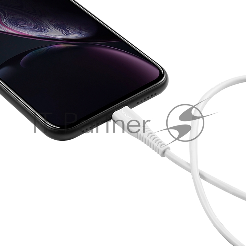 Кабель CANYON Type C Cable To MFI Lightning for Apple, PVC Mouling,Function: with full feature( data transmission and PD charging) Output:5V/2.4A, OD:3.5mm, cable length 1.2m, 0.026kg,Color:White