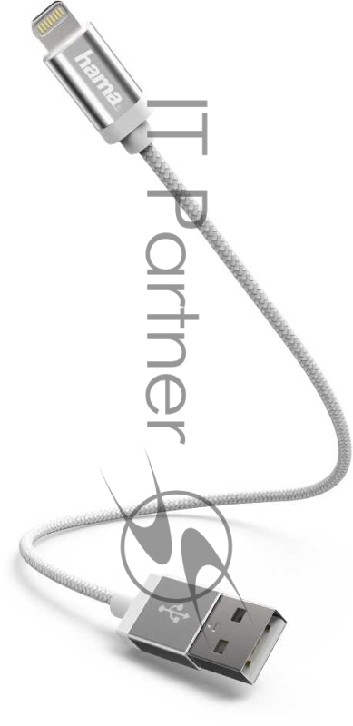 Кабель Hama 00178283 Lightning (m) USB 2.0 (m) 0.2м белый