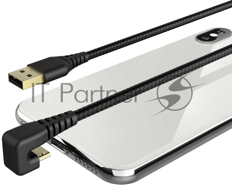 Кабель Hama 00187220 microUSB (m) угловой USB 2.0 (m) 1.5м черный