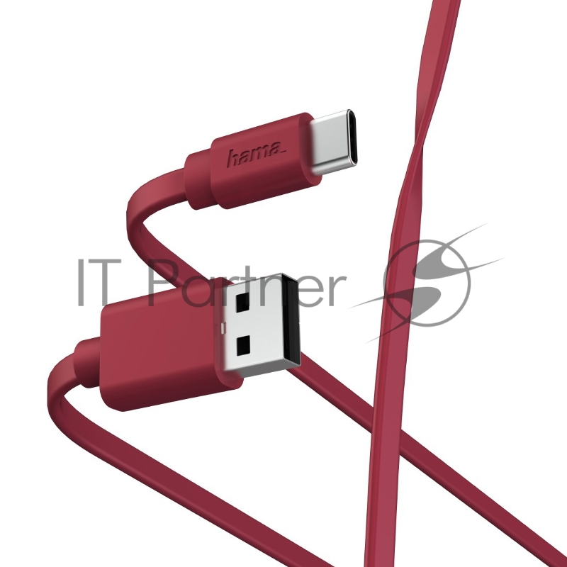 Кабель Hama 00187230 USB Type-C USB A(m) 1м красный
