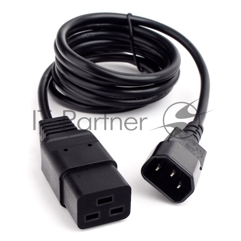 Кабель питания Cablexpert PC-189-1-1, 1.8м, C14- C19, 3x1кв.мм, черный, с заземлением