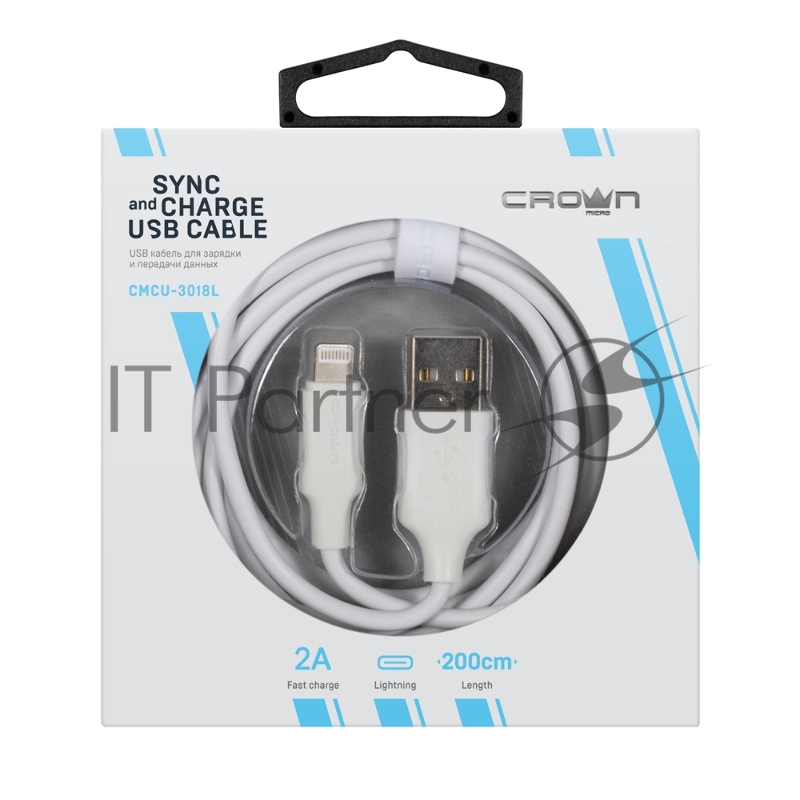 Кабель Crown USB - Lightning CMCU-3018L white