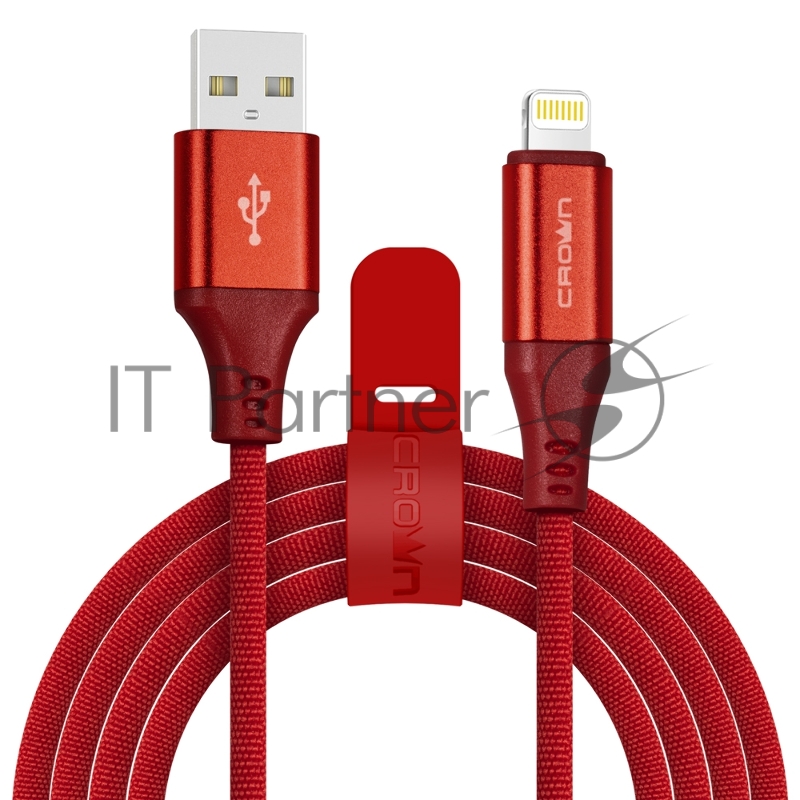 Кабель Crown USB - Lightning CMCU-3103L red