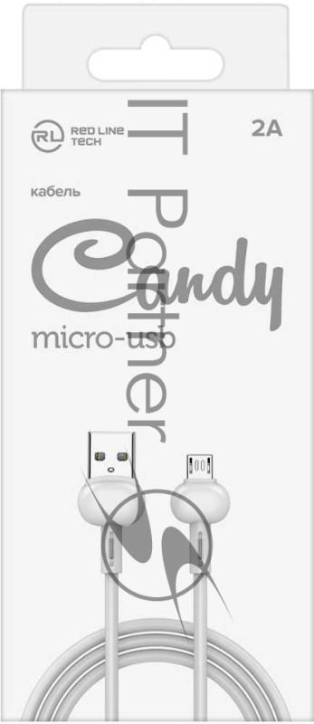 Кабель Redline Candy УТ000021983 micro USB B (m) USB A (m) 1м белый