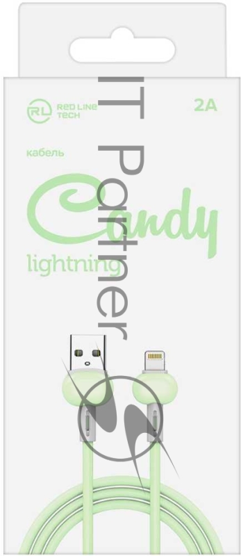Кабель Redline Candy УТ000021990 Lightning (m) USB A(m) 1м зеленый