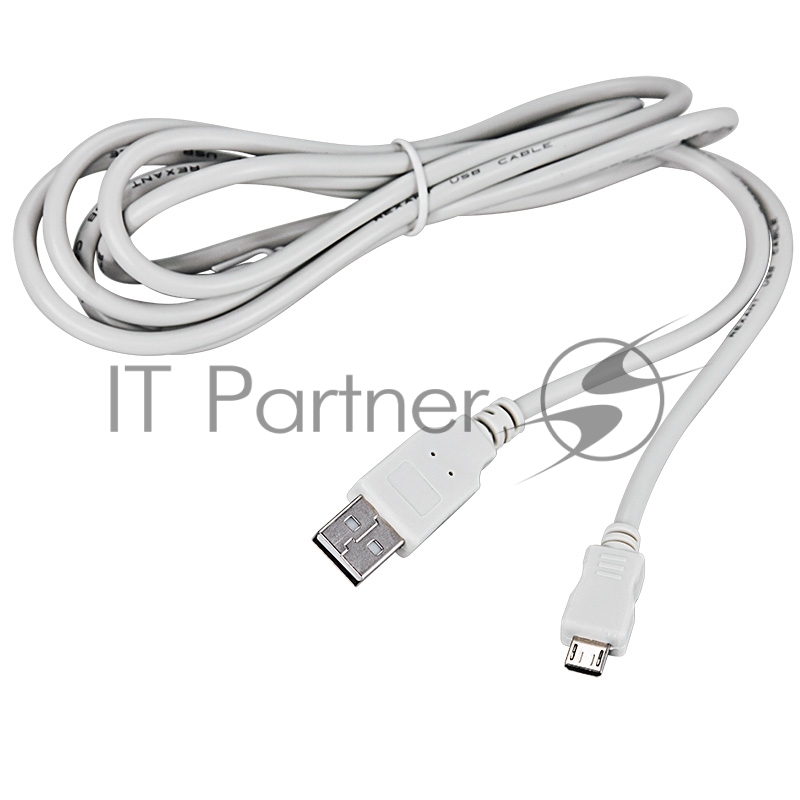 Кабель USB (шт. micro USB - шт. USB A) 3 метра, серый REXANT