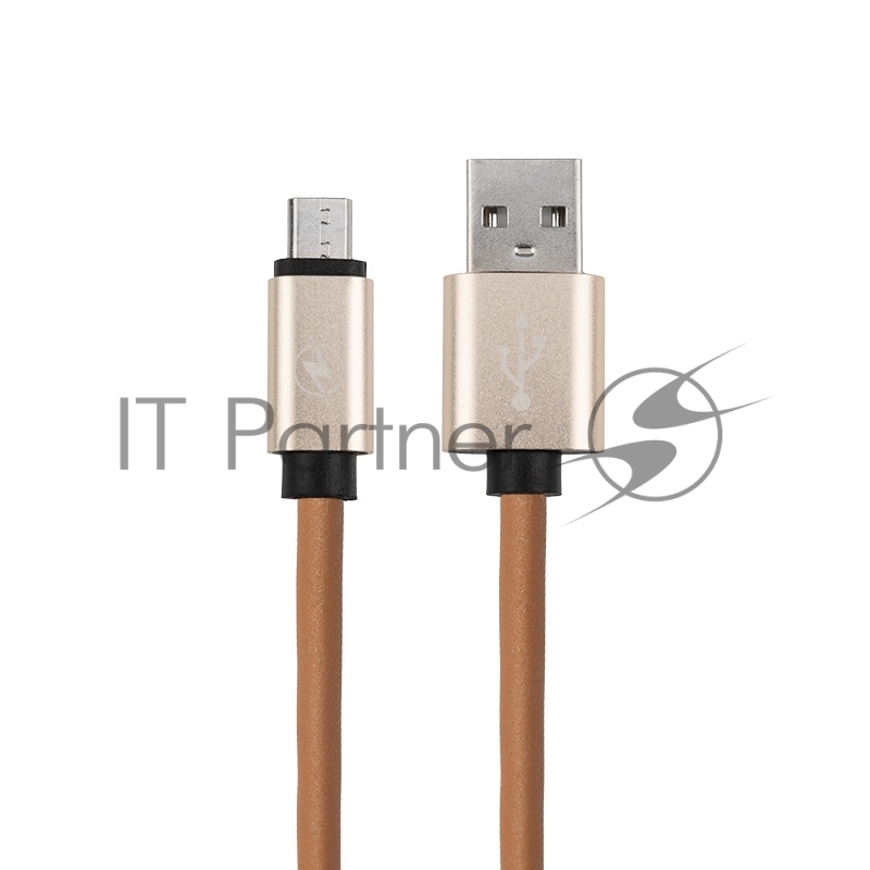 USB кабель micro USB, коричневый эко-кожа, 1 метр REXANT