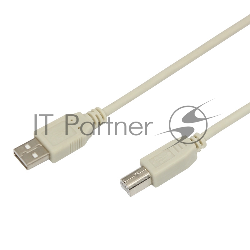 Кабель USB (шт. USB B - шт. USB A) 3 метра, серый REXANT