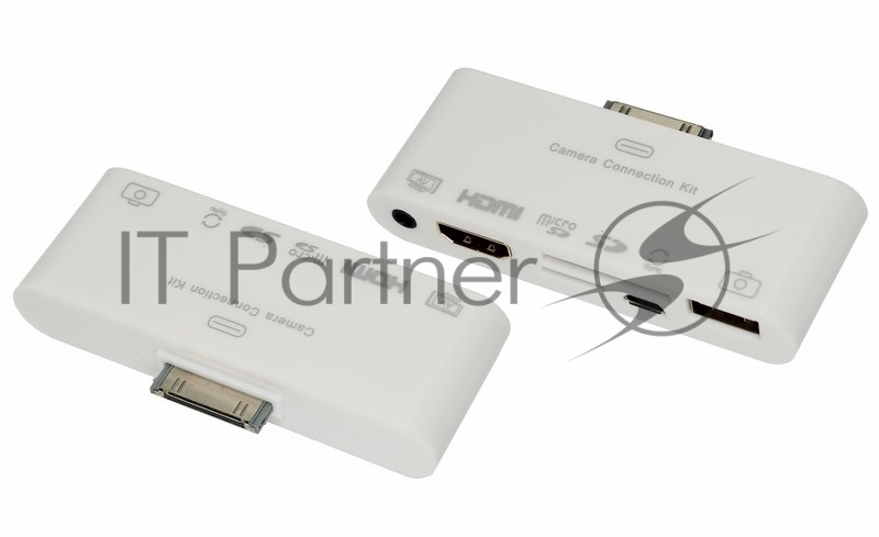 Адаптер AV 6 в 1 для iPhone 4/4S на HDMI, USB, microSD, SD, 3.5 мм, microUSB
