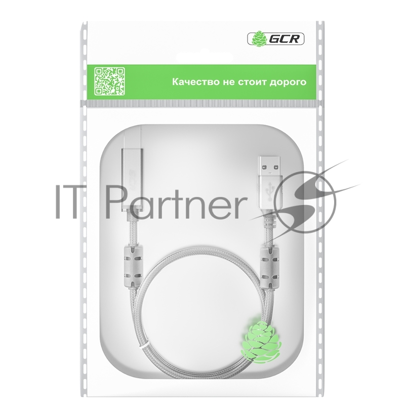 Кабель GCR PROF 0.75m USB 2.0, AM/BM, прозрачный, ферритовые кольца, 28/24 AWG, экран, армированный, морозостойкий, GCR-52421 GCR Кабель PROF 0.75m USB 2.0, AM/BM, прозрачный, ферритовые кольца, 28/24 AWG, экран, армированный, морозостойкий, GCR-5242