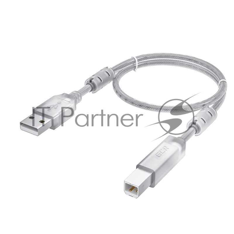 Кабель GCR PROF 0.75m USB 2.0, AM/BM, прозрачный, ферритовые кольца, 28/24 AWG, экран, армированный, морозостойкий, GCR-52421 GCR Кабель PROF 0.75m USB 2.0, AM/BM, прозрачный, ферритовые кольца, 28/24 AWG, экран, армированный, морозостойкий, GCR-5242