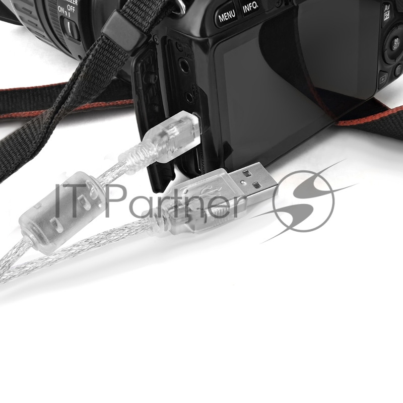 Кабель Greenconnect PROF 1.5m USB 2.0, AM/mini 5P, прозрачный, 28/24 AWG, экран, армированный, морозостойкий, GCR-UM1M5P-BD2S-1.5m