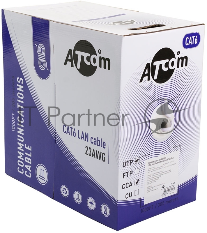Кабель CAT5E UTP 305M COPPER AT4377 ATCOM