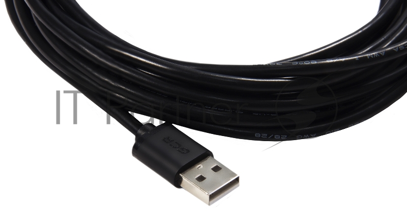 Кабель Greenconnect 1.0m USB 2.0, AM/BM, черный, 28/28 AWG, экран, армированный, морозостойкий, GCR-UPC5M-BB2S-1.0m