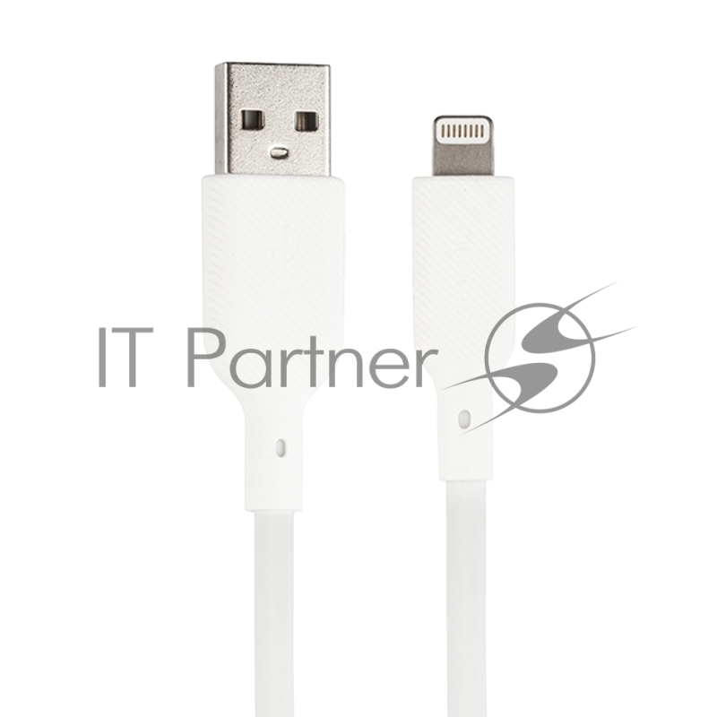 Кабель QUMO, MFI С48, USB-A на Apple 8 pin, силиконовый, 1м, 2,4A, 5V, 12W (белый)