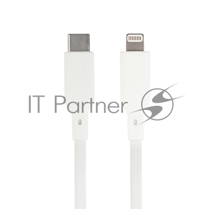 Кабель QUMO, MFI С94, Type-C на MFI Apple 8 pin, силиконовый, 1м, 2,22A, 9V, 20W, PD (белый)