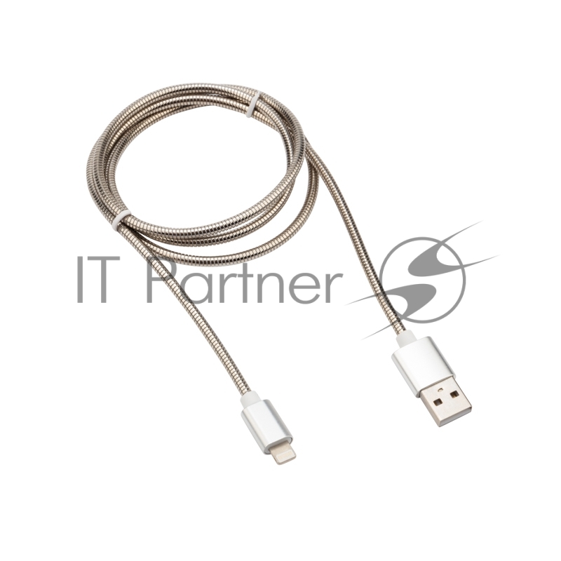Кабель REXANT USB-Lightning 2 A, 1 м, матовая сталь