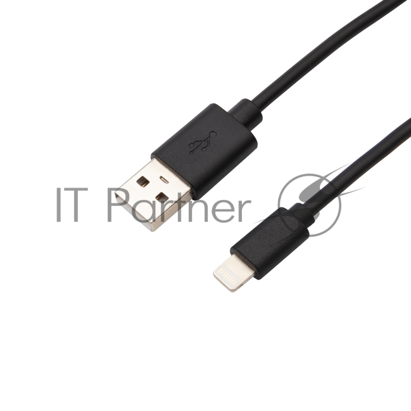 Кабель REXANT USB-Lightning 2 А, 1 м, черный ПВХ