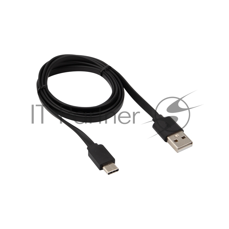 Кабель USB-Type-C/2,4A/PVC/flat/1m/REXANT