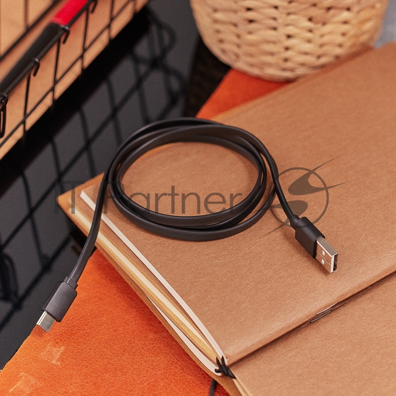 Кабель USB-Type-C/2,4A/PVC/flat/1m/REXANT