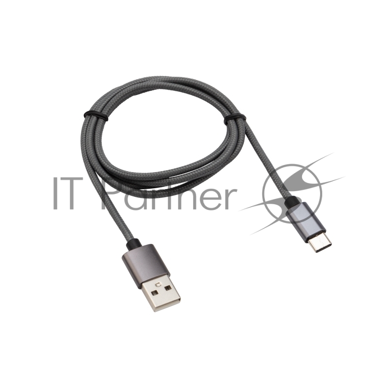 Кабель USB-Type-C/3A/nylon/grafit/1m/REXANT