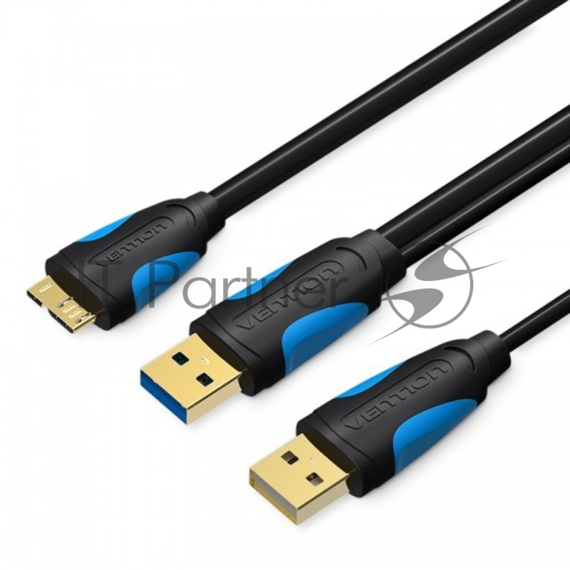 Кабель Vention USB 3.0 AM/micro B, USB 2.0 AM - 0.25м