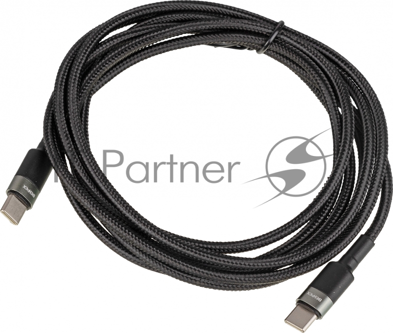 Кабель Power Delivery 60W USB Type-C (m)-USB Type-C (m) 2м черный